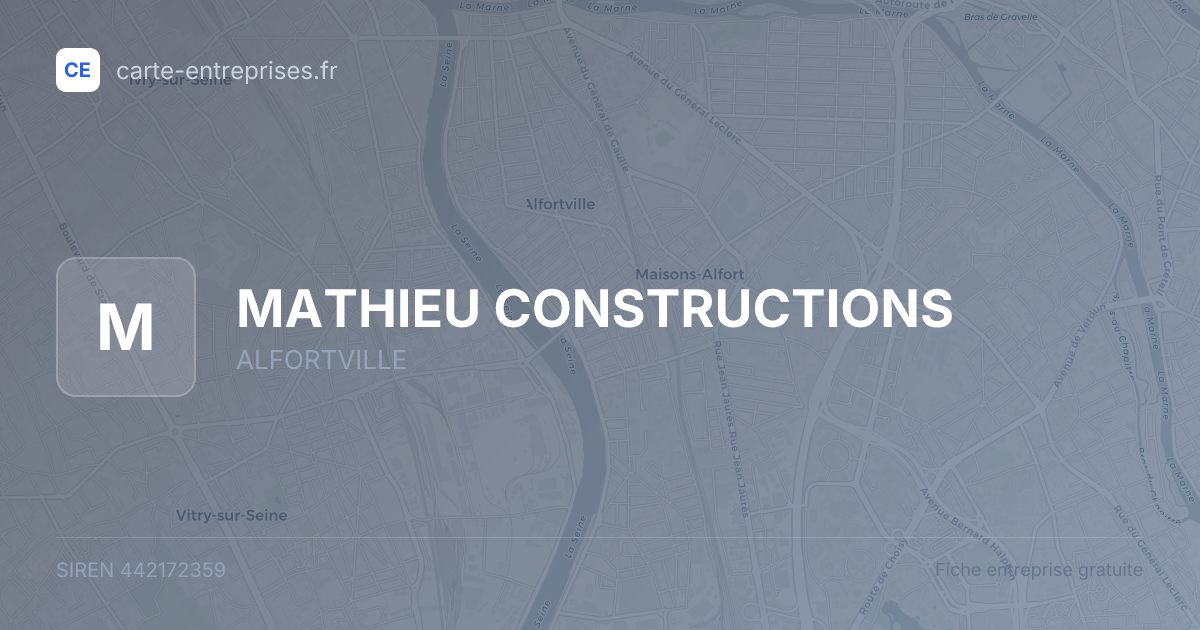 MATHIEU CONSTRUCTIONS — 442172359 — fiche entreprise