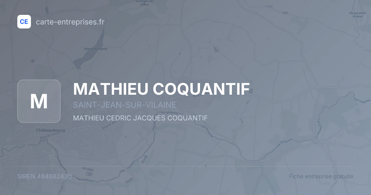 MATHIEU COQUANTIF — 484682430 — fiche entreprise