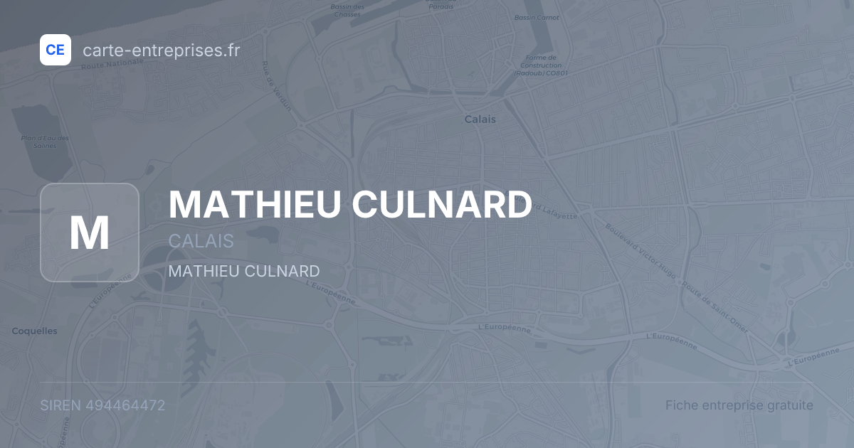 MATHIEU CULNARD — 494464472 — fiche entreprise