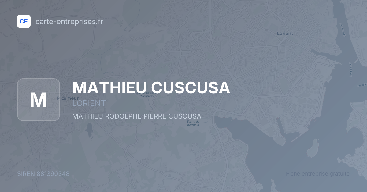 MATHIEU CUSCUSA — 881390348 — fiche entreprise