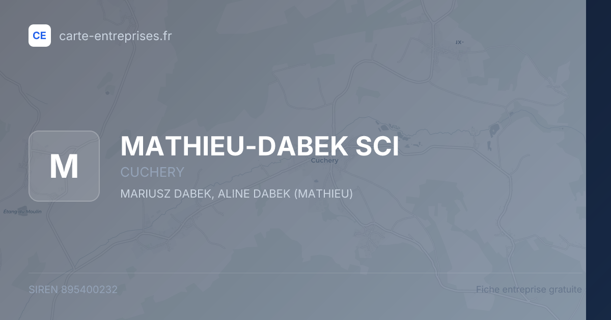 MATHIEU-DABEK SCI — 895400232 — fiche entreprise