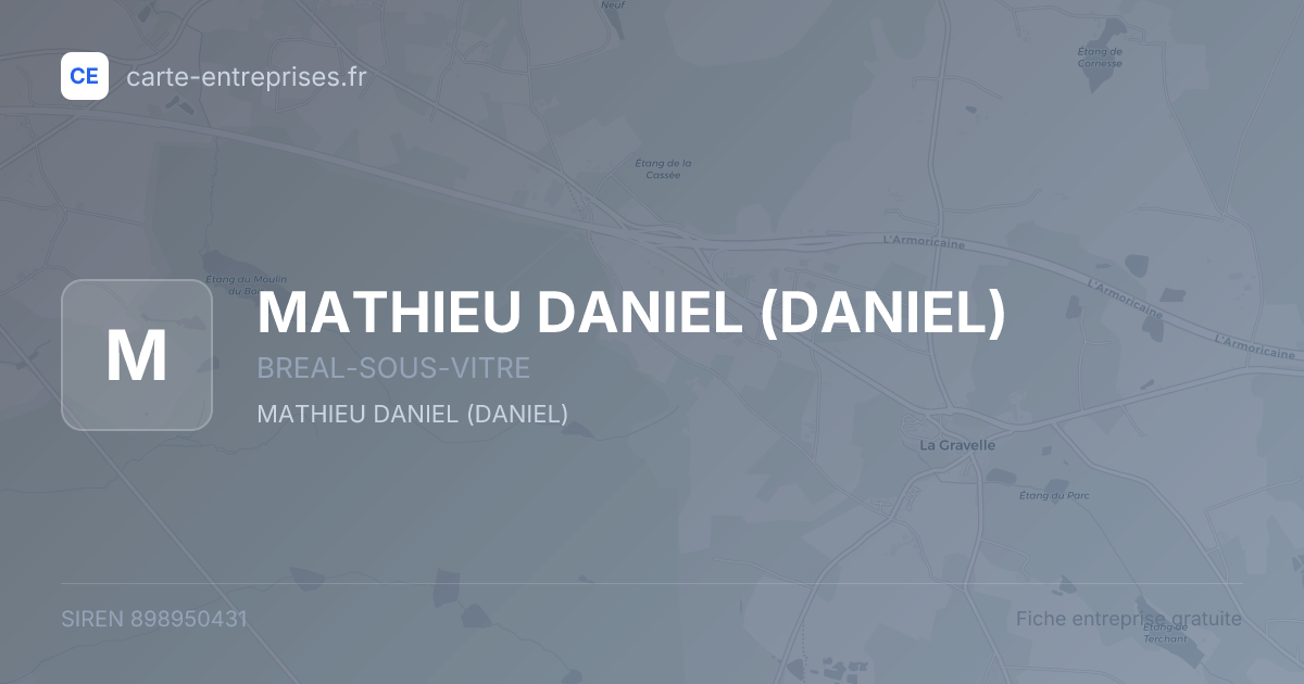 MATHIEU DANIEL (DANIEL) — 898950431 — fiche entreprise