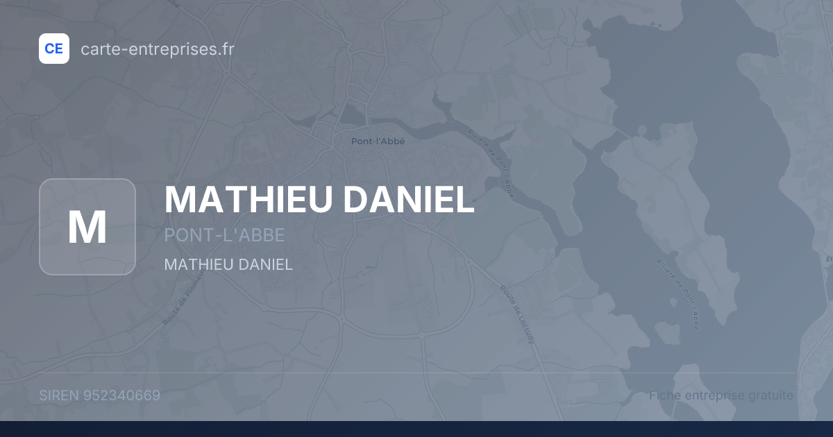 MATHIEU DANIEL — 952340669 — fiche entreprise