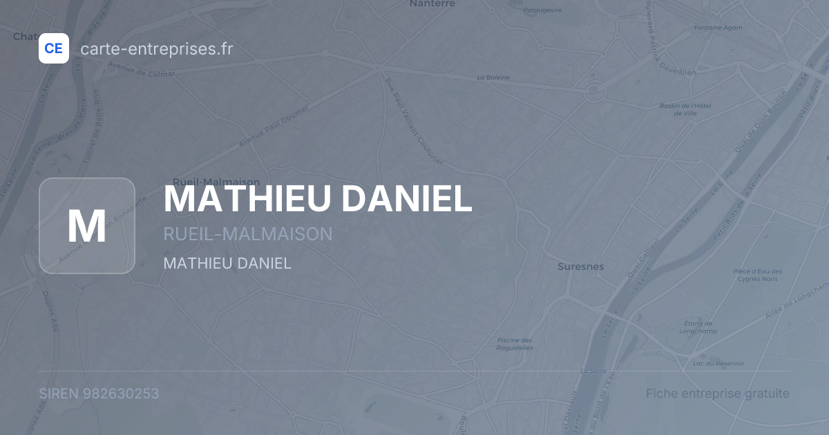 MATHIEU DANIEL — 982630253 — fiche entreprise