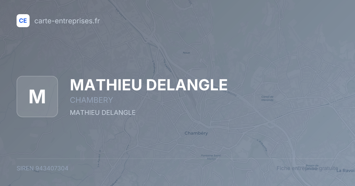 MATHIEU DELANGLE — 943407304 — fiche entreprise