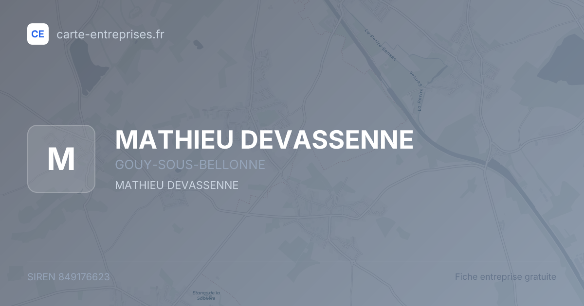 MATHIEU DEVASSENNE — 849176623 — fiche entreprise