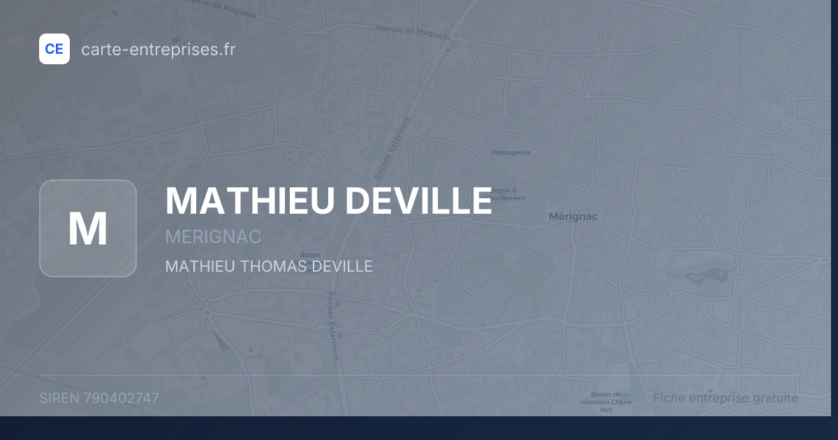 MATHIEU DEVILLE — 790402747 — fiche entreprise
