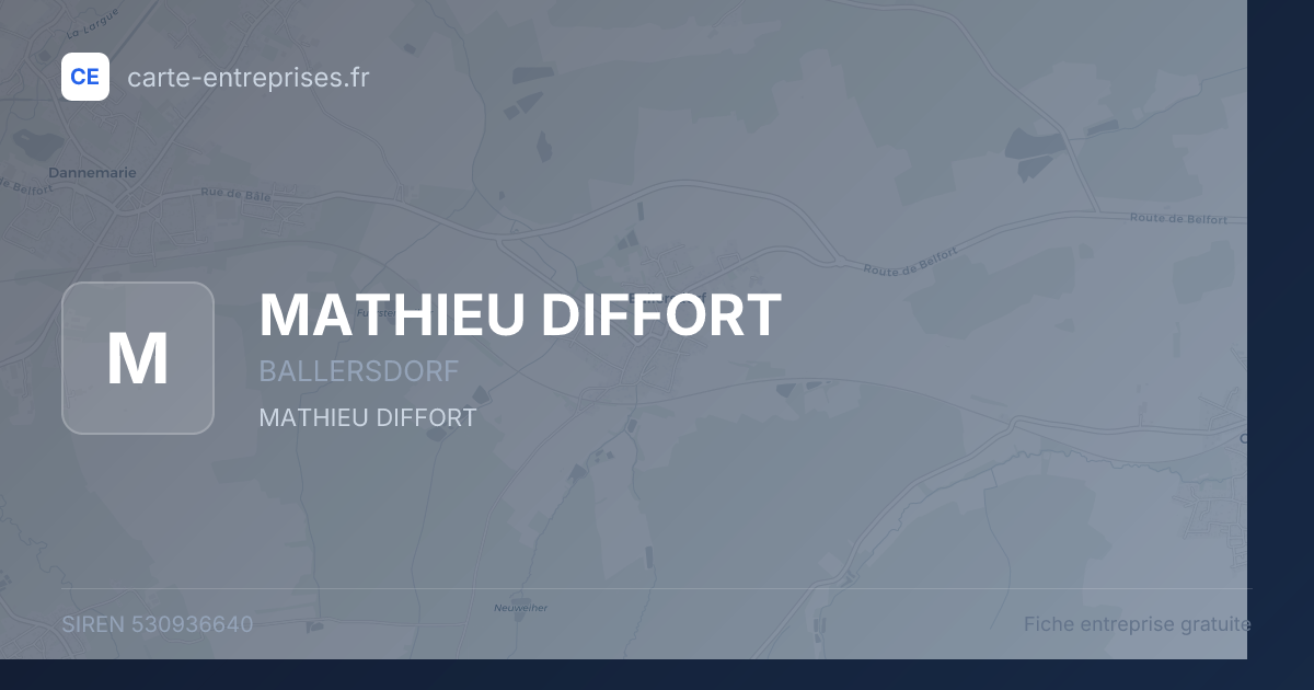 MATHIEU DIFFORT — 530936640 — fiche entreprise
