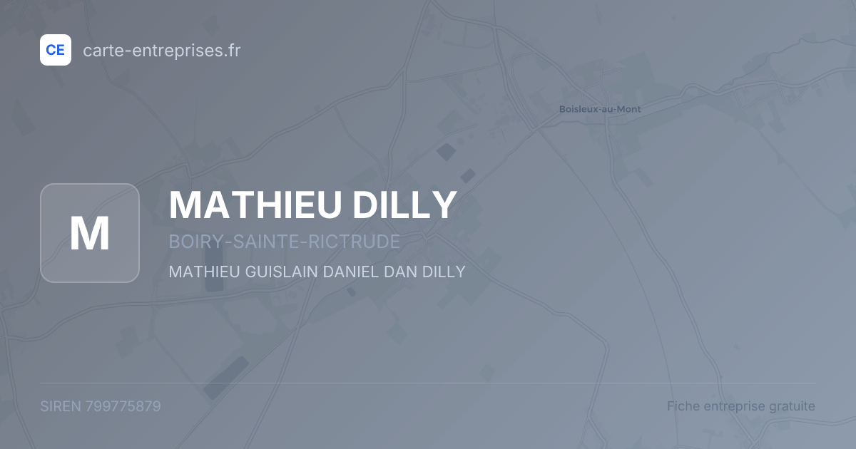 MATHIEU DILLY — 799775879 — fiche entreprise