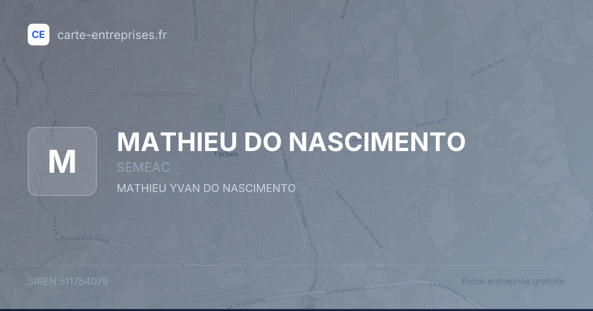 MATHIEU DO NASCIMENTO — 511754079 — fiche entreprise