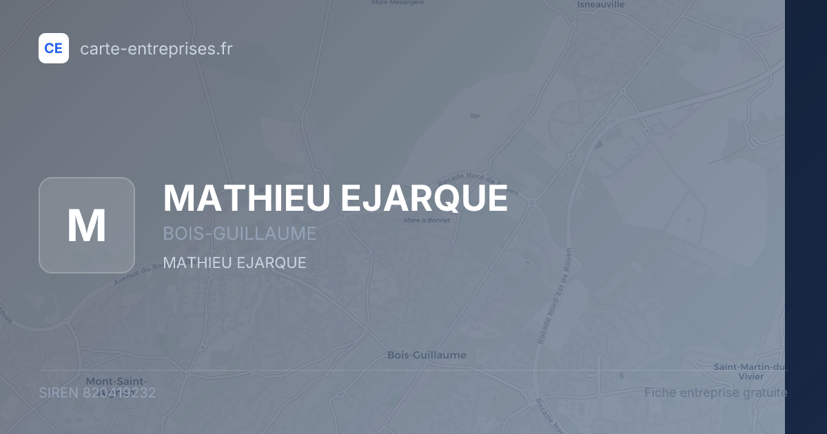 MATHIEU EJARQUE — 820419232 — fiche entreprise