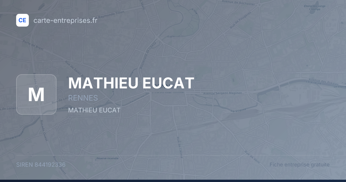 MATHIEU EUCAT — 844192336 — fiche entreprise
