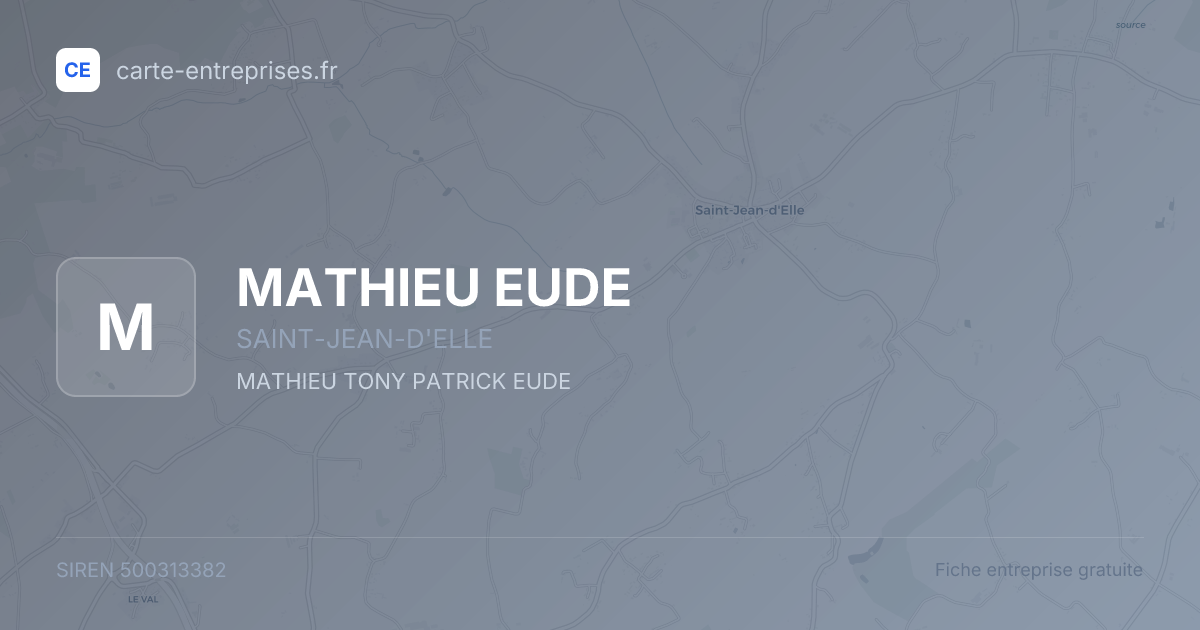 MATHIEU EUDE — 500313382 — fiche entreprise