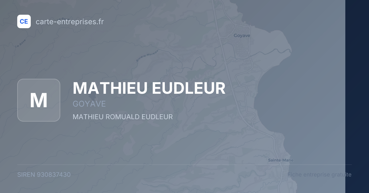 MATHIEU EUDLEUR — 930837430 — fiche entreprise