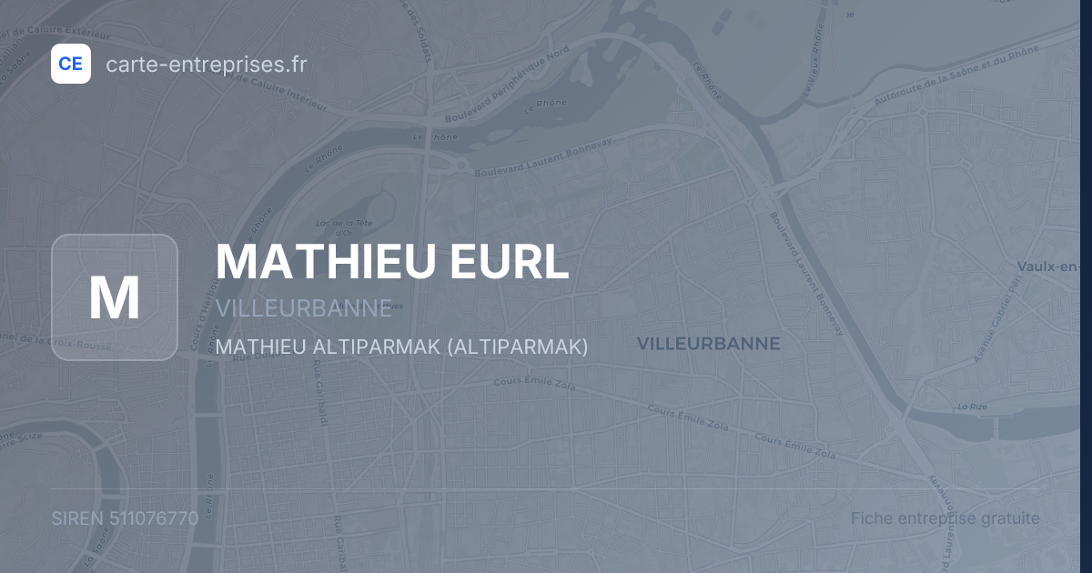 MATHIEU EURL — 511076770 — fiche entreprise