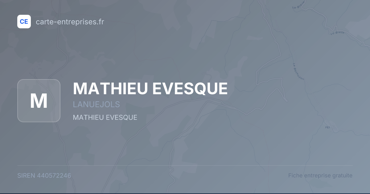 MATHIEU EVESQUE — 440572246 — fiche entreprise