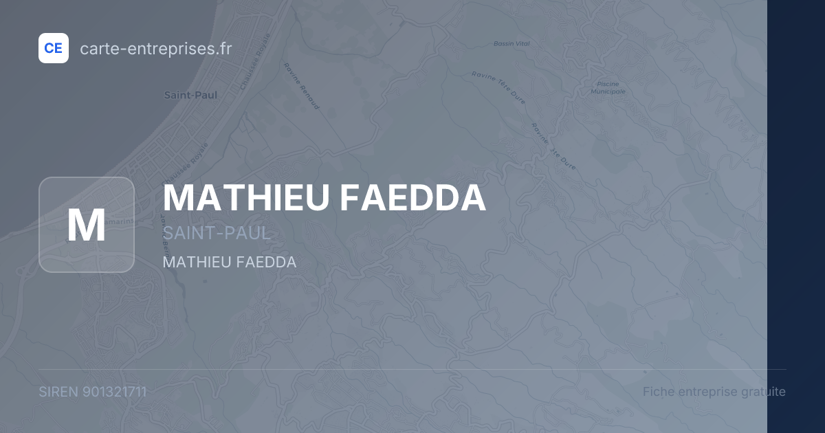 MATHIEU FAEDDA — 901321711 — fiche entreprise