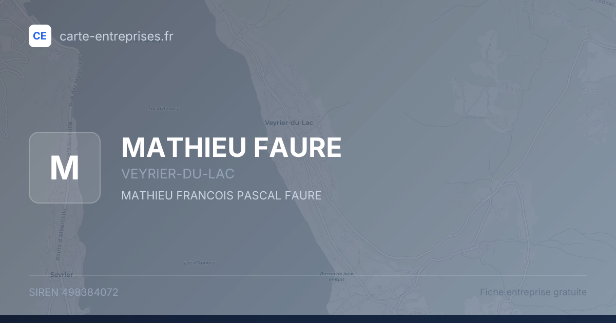 MATHIEU FAURE — 498384072 — fiche entreprise