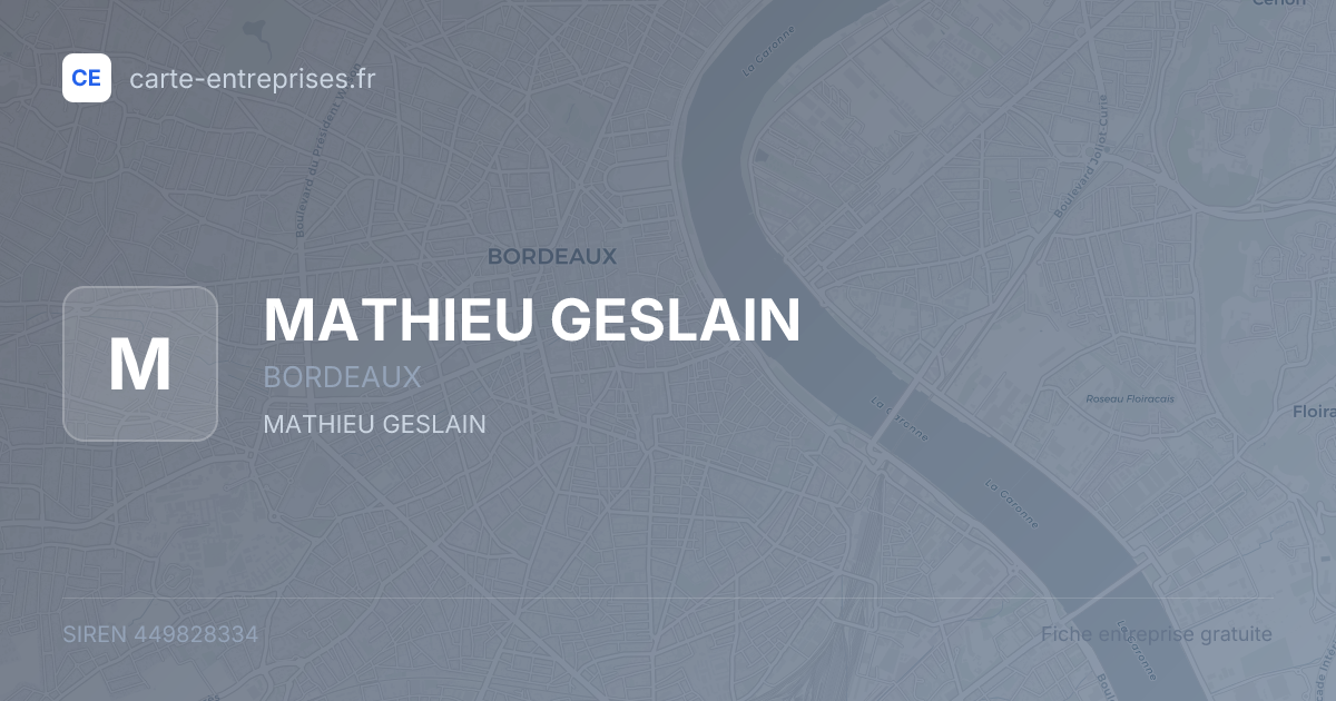 MATHIEU GESLAIN — 449828334 — fiche entreprise