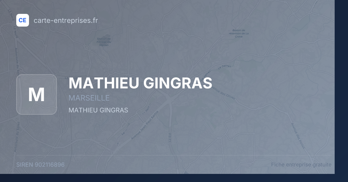 MATHIEU GINGRAS — 902116896 — fiche entreprise