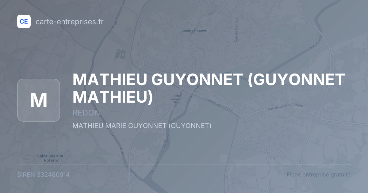 MATHIEU GUYONNET (GUYONNET MATHIEU) — 332460914 — fiche entreprise