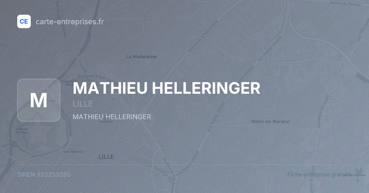 MATHIEU HELLERINGER — 922253265 — fiche entreprise