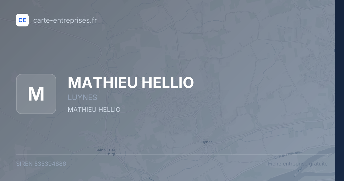 MATHIEU HELLIO — 535394886 — fiche entreprise