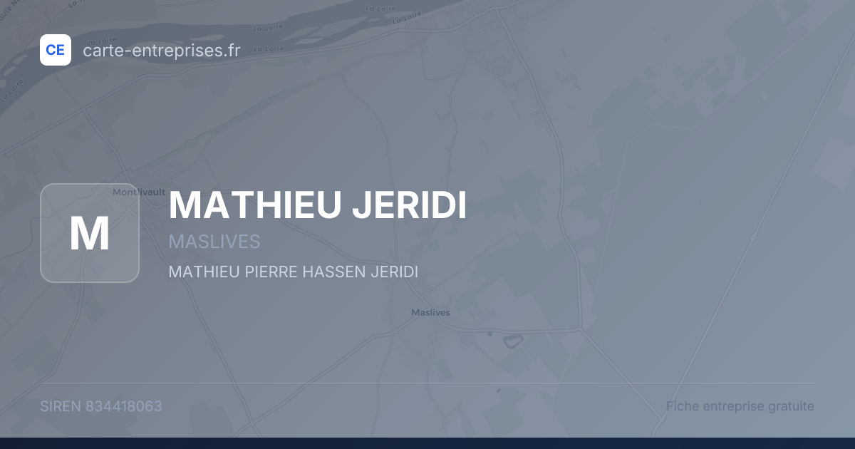 MATHIEU JERIDI — 834418063 — fiche entreprise