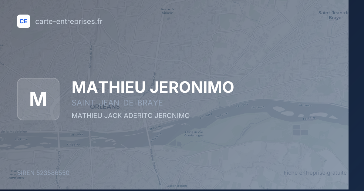 MATHIEU JERONIMO — 523586550 — fiche entreprise