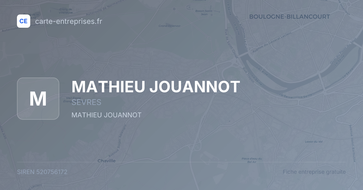 MATHIEU JOUANNOT — 520756172 — fiche entreprise