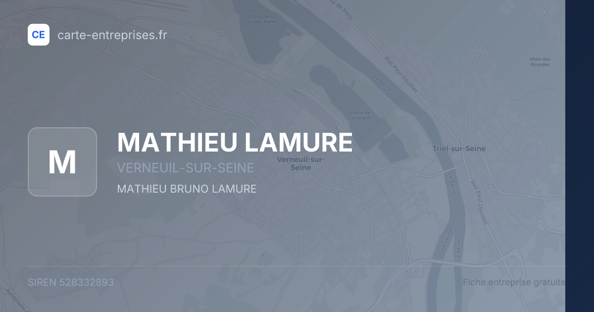 MATHIEU LAMURE — 528332893 — fiche entreprise
