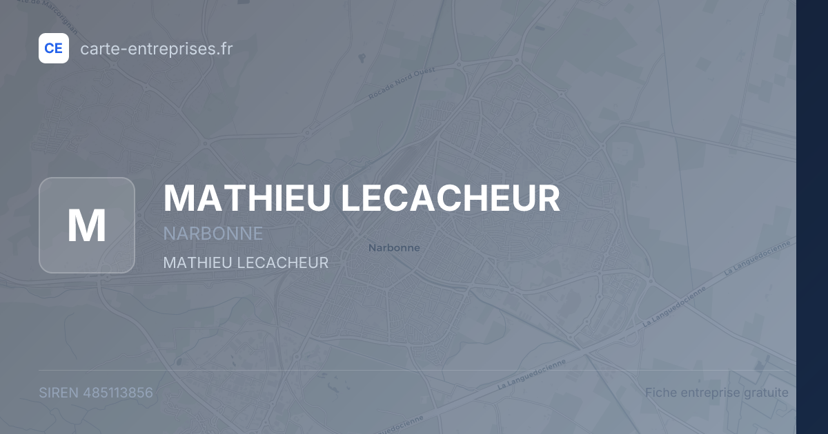 MATHIEU LECACHEUR — 485113856 — fiche entreprise
