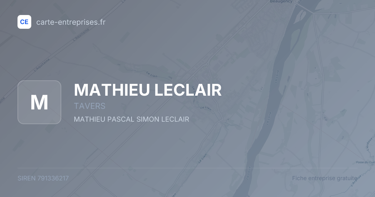 MATHIEU LECLAIR — 791336217 — fiche entreprise
