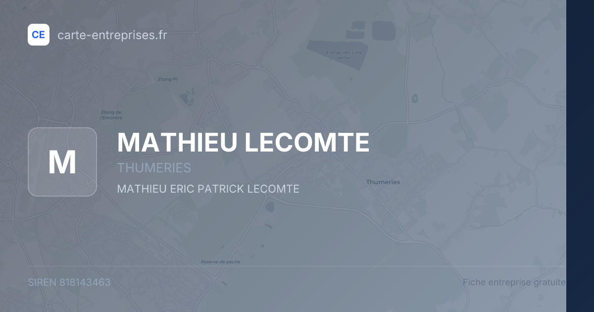 MATHIEU LECOMTE — 818143463 — fiche entreprise