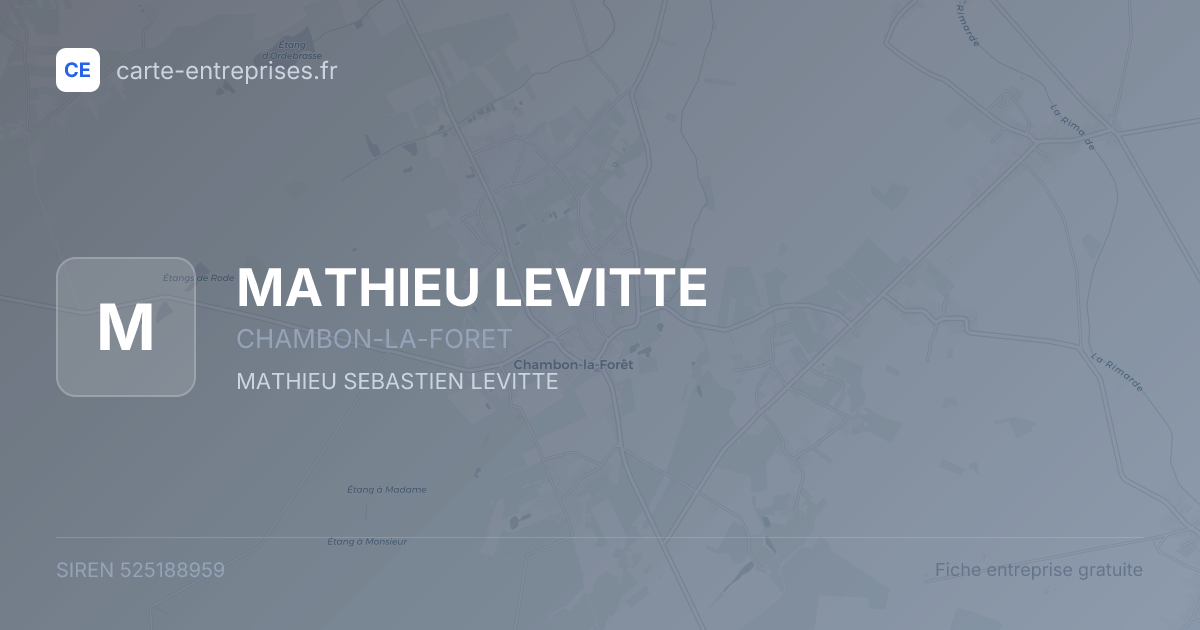 MATHIEU LEVITTE — 525188959 — fiche entreprise
