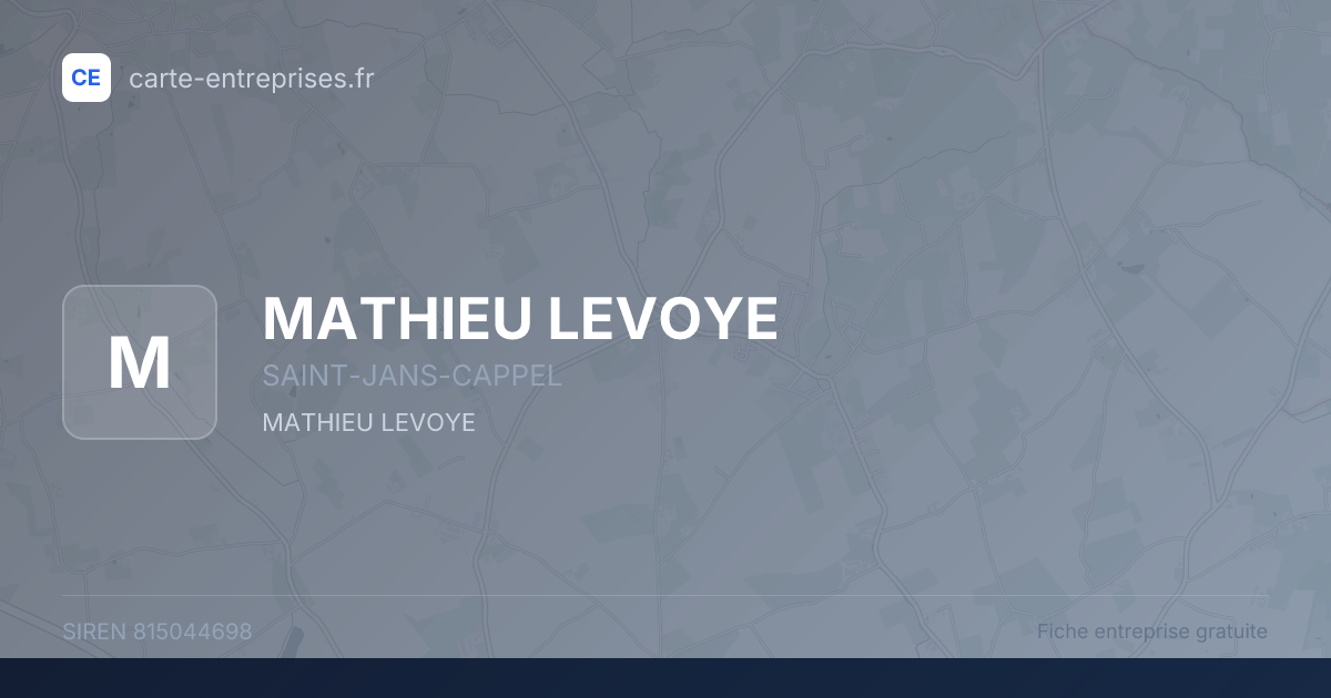 MATHIEU LEVOYE — 815044698 — fiche entreprise