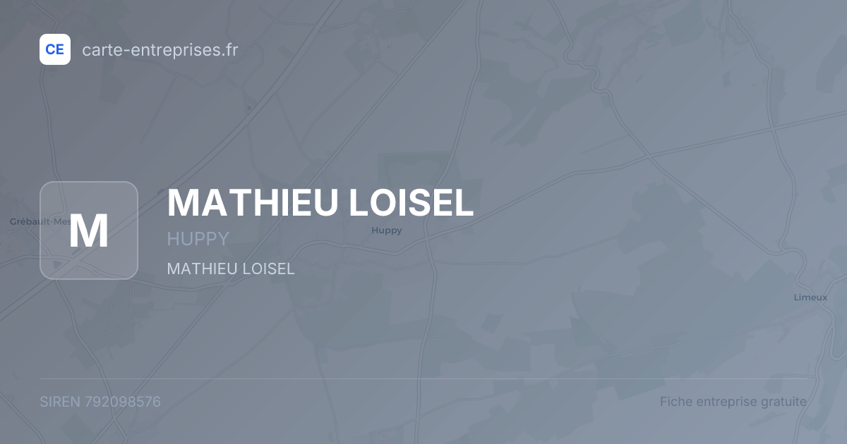 MATHIEU LOISEL — 792098576 — fiche entreprise