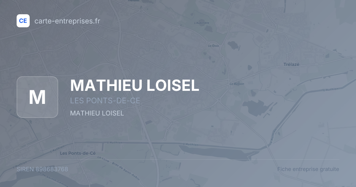 MATHIEU LOISEL — 898683768 — fiche entreprise