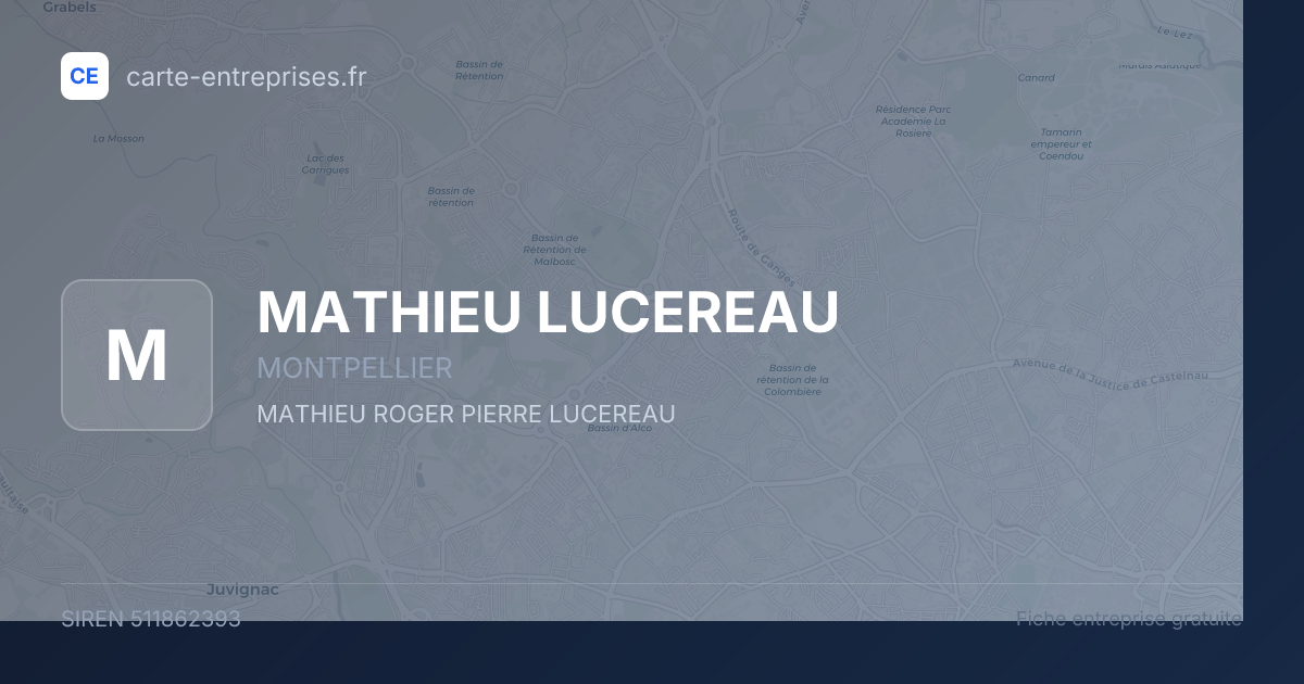 MATHIEU LUCEREAU — 511862393 — fiche entreprise