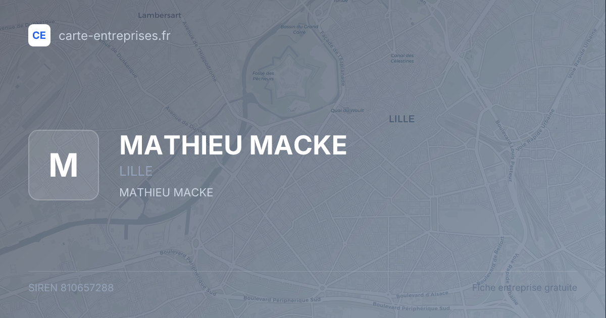MATHIEU MACKE — 810657288 — fiche entreprise