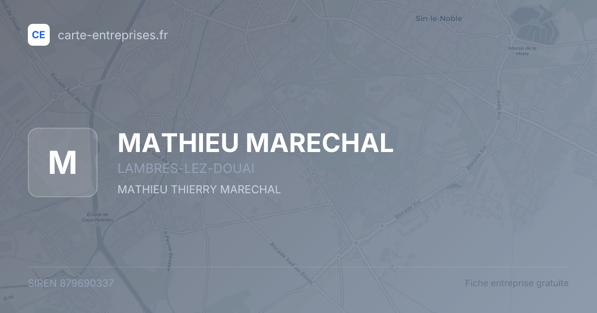 MATHIEU MARECHAL — 879690337 — fiche entreprise