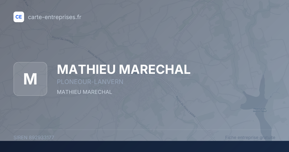 MATHIEU MARECHAL — 892933177 — fiche entreprise
