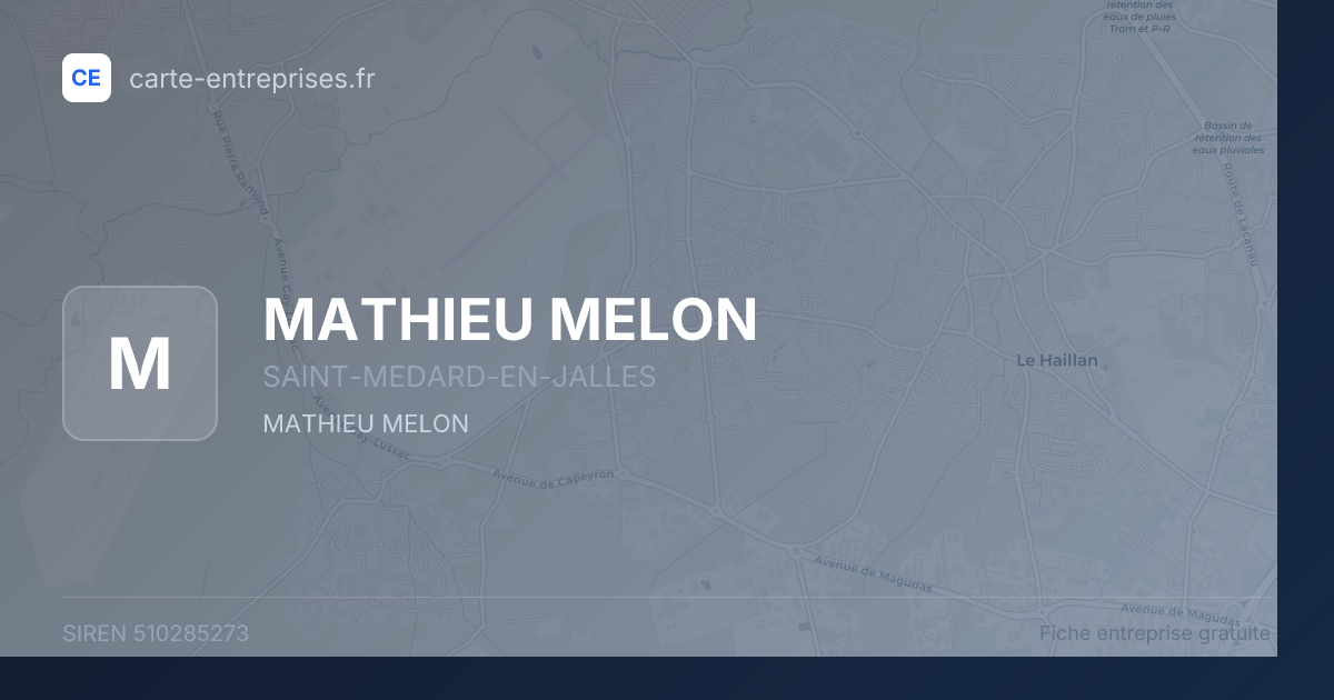 MATHIEU MELON — 510285273 — fiche entreprise