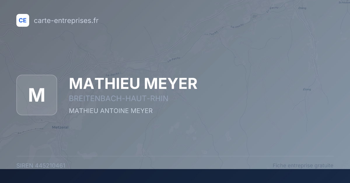 MATHIEU MEYER — 445210461 — fiche entreprise