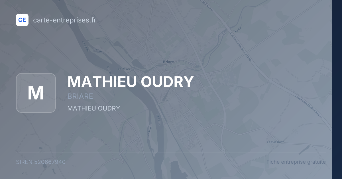 MATHIEU OUDRY — 520667940 — fiche entreprise