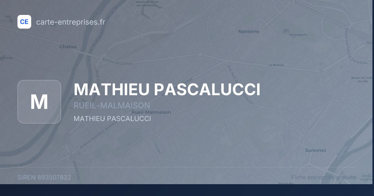 MATHIEU PASCALUCCI — 893507822 — fiche entreprise