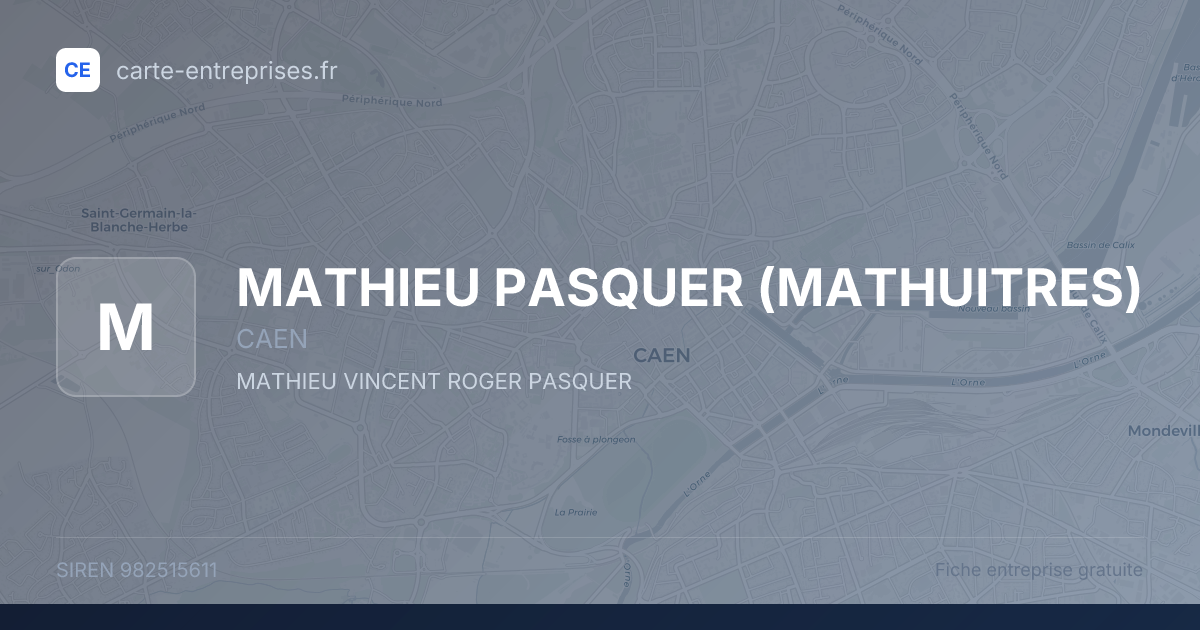 MATHIEU PASQUER (MATHUITRES) — 982515611 — fiche entreprise
