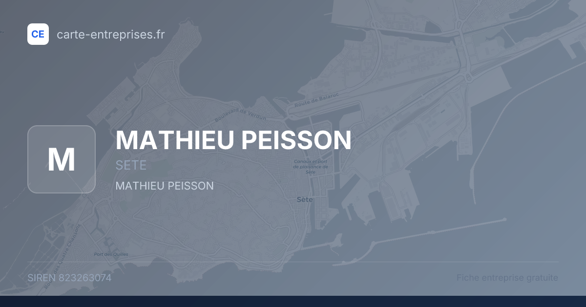 MATHIEU PEISSON — 823263074 — fiche entreprise