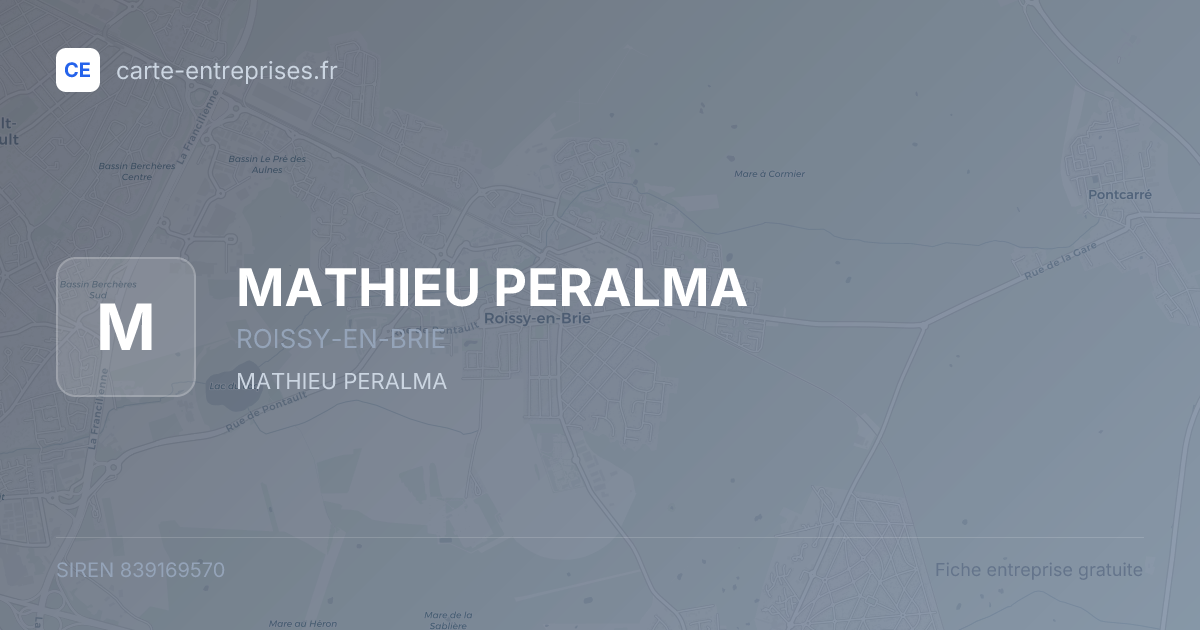 MATHIEU PERALMA — 839169570 — fiche entreprise
