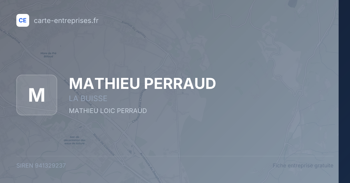 MATHIEU PERRAUD — 941329237 — fiche entreprise